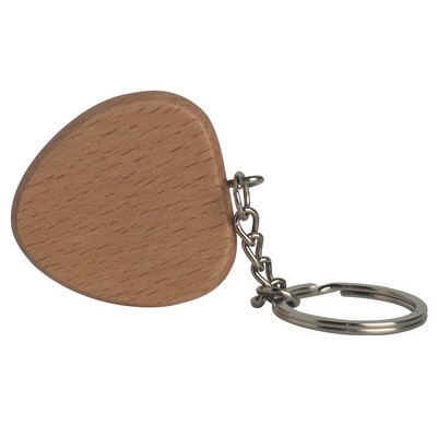 Wooden Heart Keyring